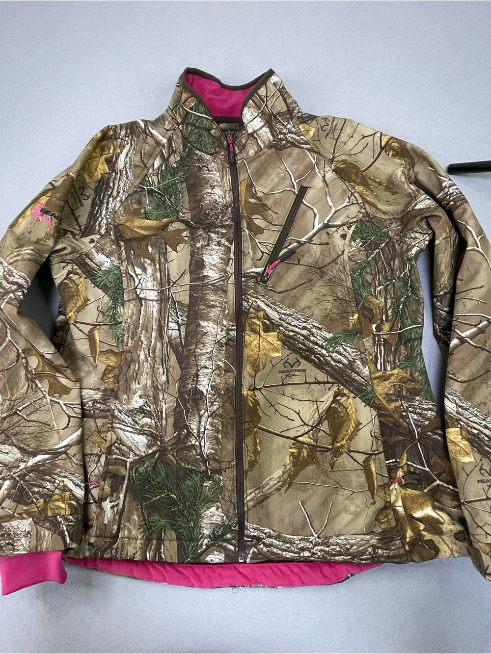 Realtree Softshell Jacket Womens Xtra Large Camo Pink Xtra Hunting Coat 225
